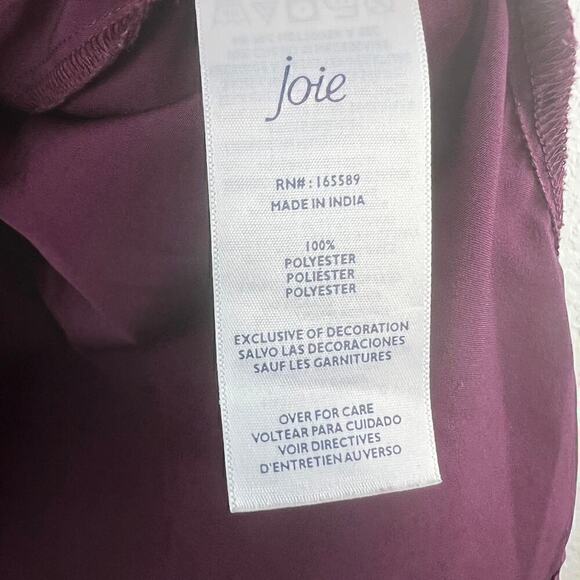 Joie Sheer Long Sleeve Smocked Mockneck Blouse Size Large Whimsigoth Witchy Goth - Picture 6 of 8